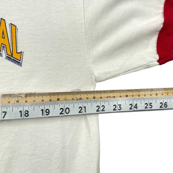 Vintage 1980's Polish Poland Festival Ringer Jerzees Tee T-shirt Men's Large - Picture 4 of 6